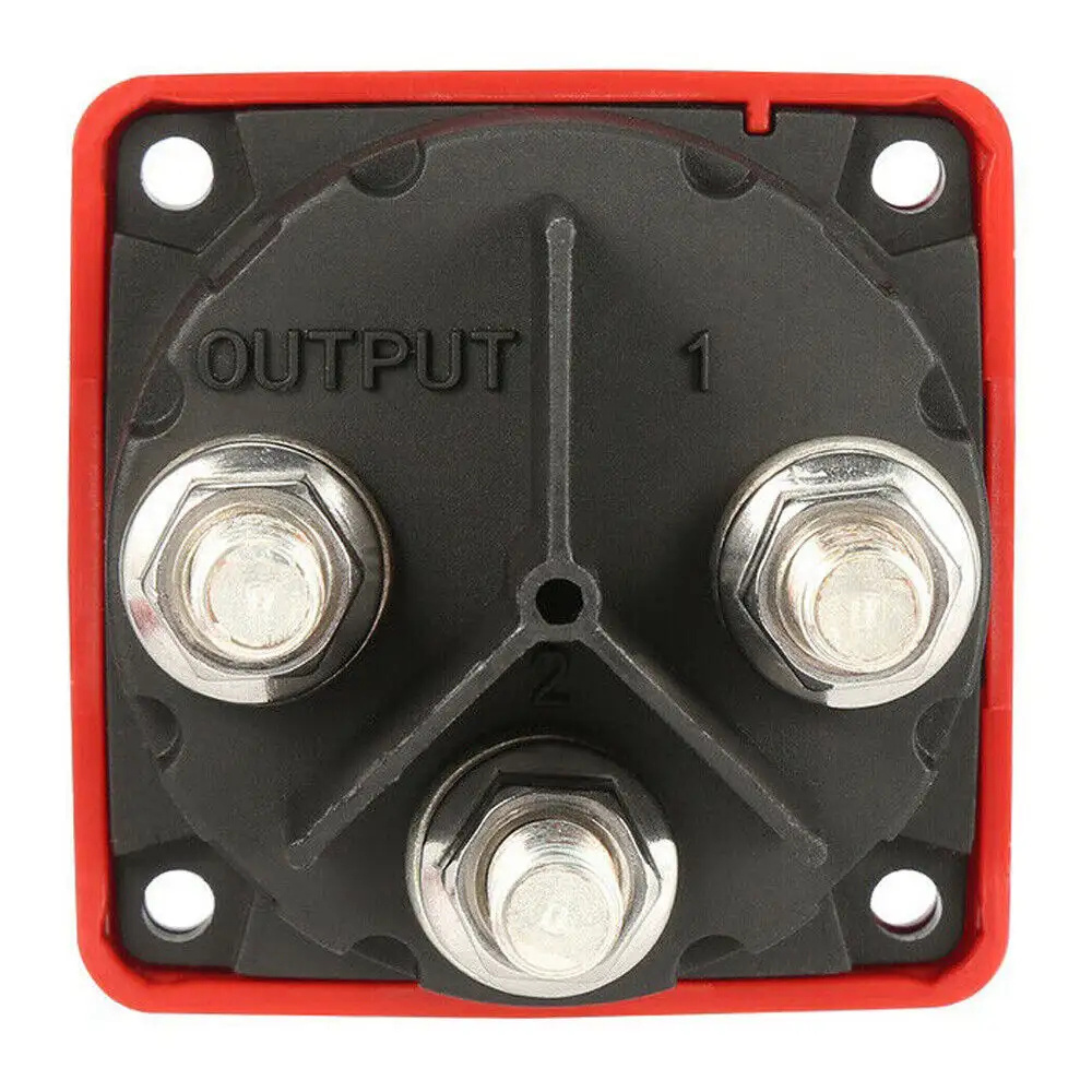 M-Series 4-Position Red Dual Battery Selector Switch For Marine Boat