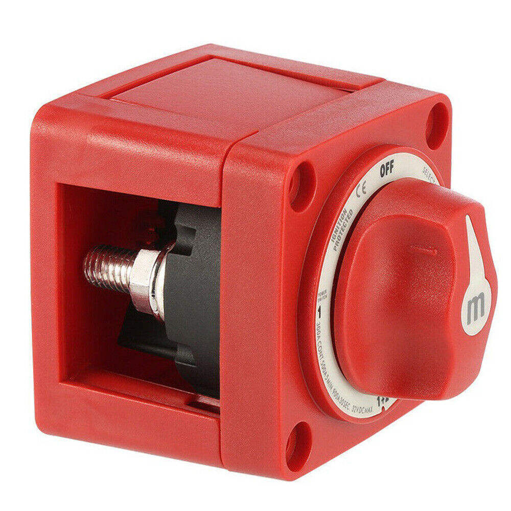 M-Series 4-Position Red Dual Battery Selector Switch For Marine Boat