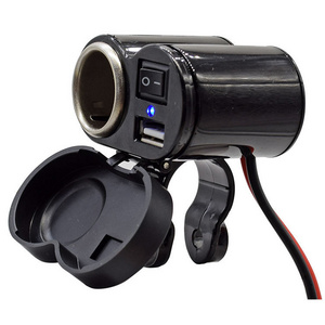 12V USB Cigarette Lighter Waterproof Power Port Outlet Socket Kit USB Charger For Motorcycle