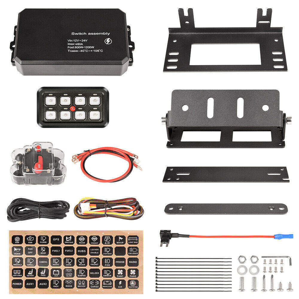 Marine Boat Car Touch Off road  sp8100 switch pros offroad panel 12V 24V 8 Gang switch panel marine for Boat Car Marine