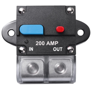 200 Amp Circuit Breaker Motor Car Stereo Audio Inline Fuse Block Holders Inverter Switch for Automotive RV Marine Boat Truck