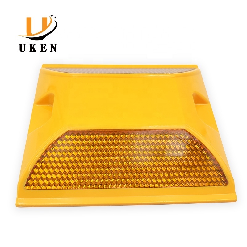 Traffic Safety ABS Plastic Cat Eye Square Pavement Marker Ojo De Gato Tachas Viales Reflectivas Reflector Reflective Road Stud