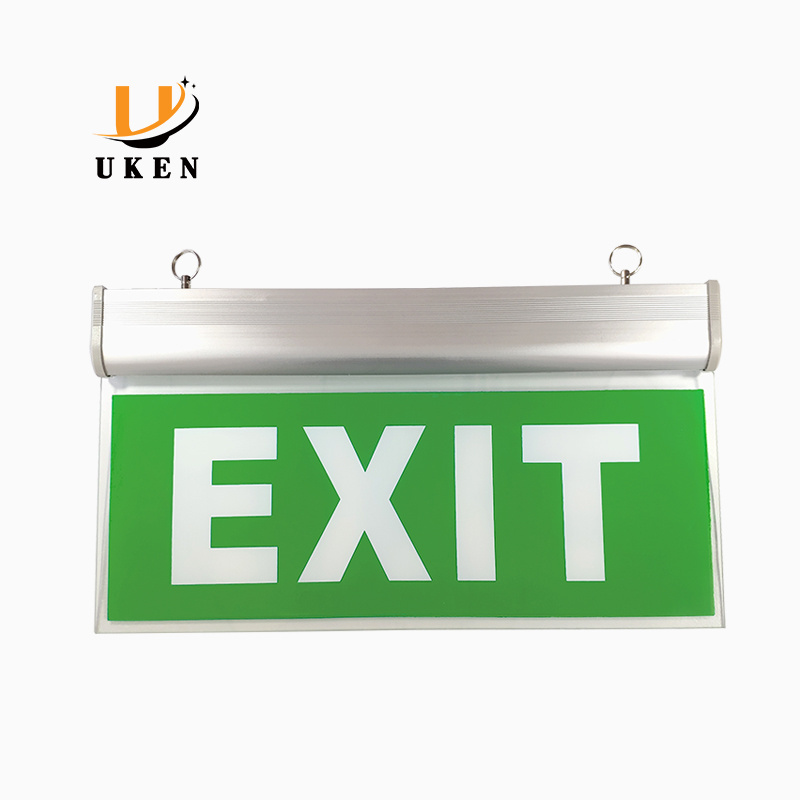 Green Weatherproof Battery Operated Photoluminescent Fire LED Emergency Exit Sign