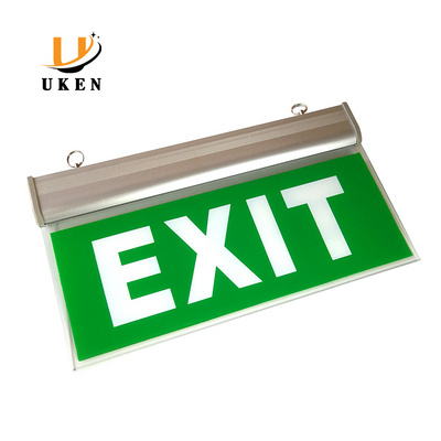 Green Weatherproof Battery Operated Photoluminescent Fire LED Emergency Exit Sign