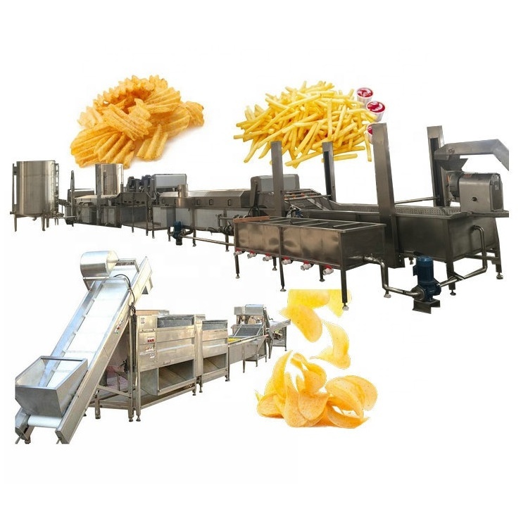 Fresh Potato Chips Making Machine Frozen French Fries Machine French Fries Production Line