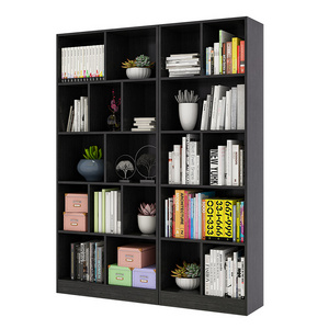 simple rustic wooden black book storage shelf corner house bookshelves bookcase