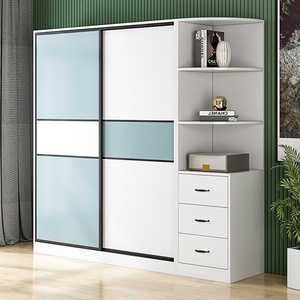 Closet Sliding Door Wardrobe Bedroom Furniture Simple Modern Panel Wardrobe Storage Cabinet