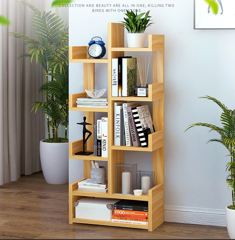 Creative corner bookshelf wooden bookcases for office and home Corner rack storage rack Children shelf