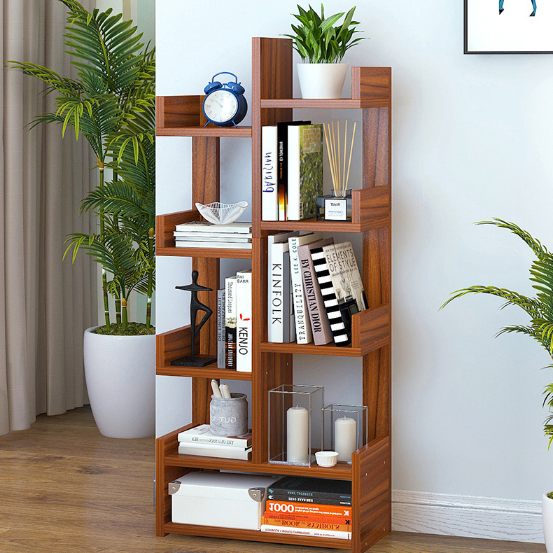 Creative corner bookshelf wooden bookcases for office and home Corner rack storage rack Children shelf