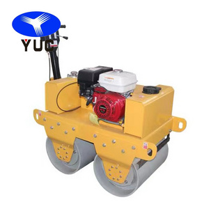 Double Drum Vibratory Compactor Roller Small Compaction Roller Hand Compact Mini Road Roller