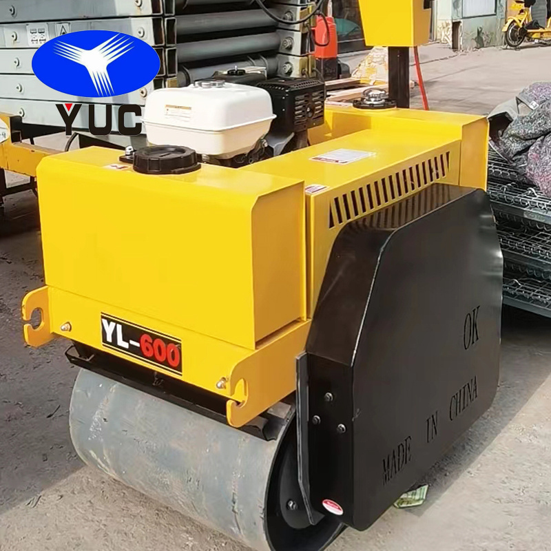 Double Drum Vibratory Compactor Roller Small Compaction Roller Hand Compact Mini Road Roller