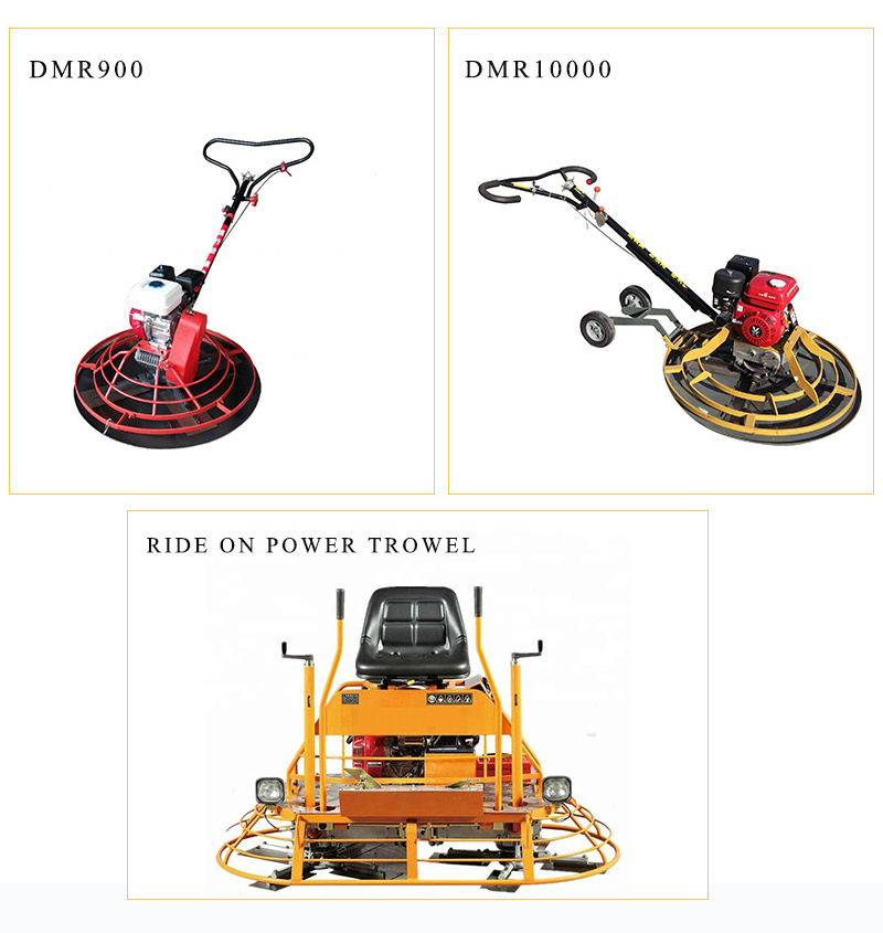 Factory sales Petrol power trowel machine chromeplate  DMR1000 diesel engine High Power concrete whiteman power trowel parts