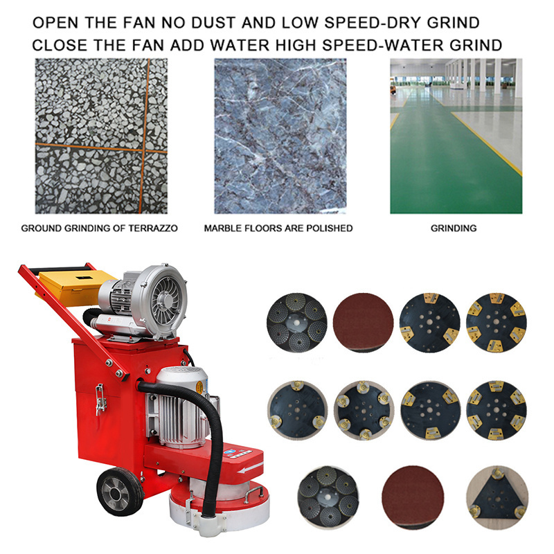 Concrete Polishing Machine Terrazzo Marble Concrete Polisher Epoxy Floor Grinder Concrete Terrazzo Grinding Machine