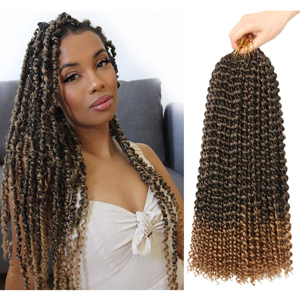 Free Sample Wholesale Pre Looped 1b/27 Value Pack Ombre 613 18inch Braid Water Wave Passion Twist Braiding Hair