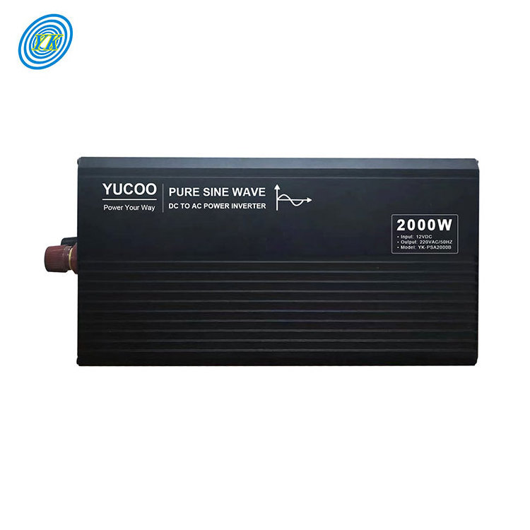 YUCOO solar inverter 2000w 12v 24v 48v 60v to 220v 230v pure sine wave power inverter