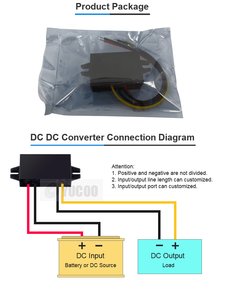 24v to 12v truck car bus golf cart dc-dc buck step down converter