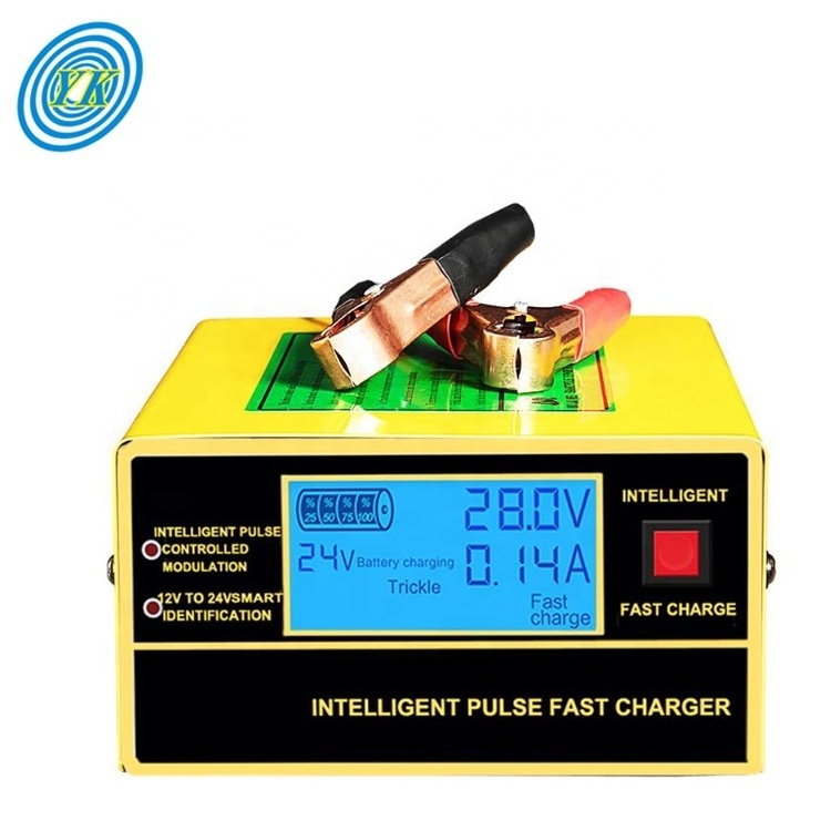 portable multifunction 12v 24v 10a lead acid car battery chargers