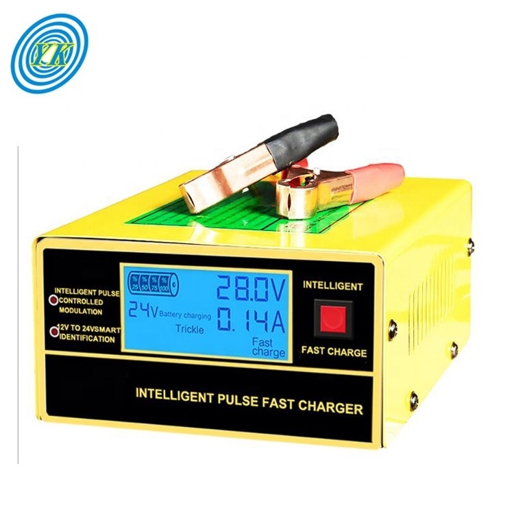 portable multifunction 12v 24v 10a lead acid car battery chargers