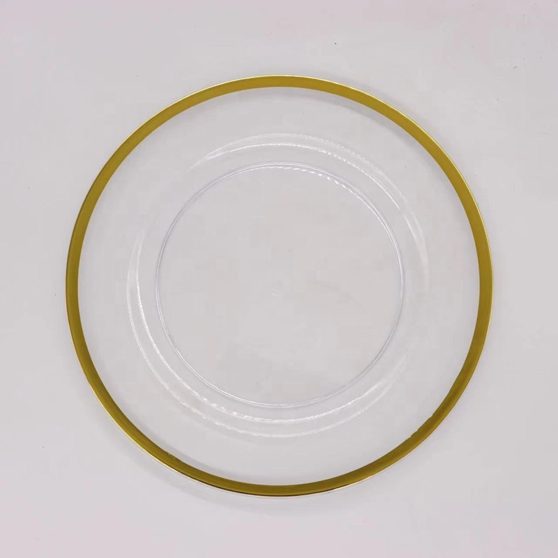 clear charger plates gold rim charger plate acrylic plastic charger plates black and clear