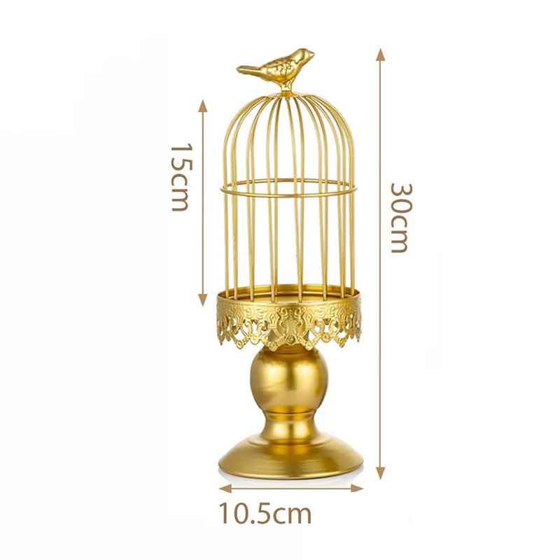 Hot Birdcage Metal Candle Lanterns Rustic Candle Holders Centerpiece Decorative