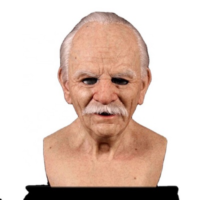 Male Disguise Cosplay Costume Halloween Party Realistic Old Man Mask Old Man Halloween Latex Masks