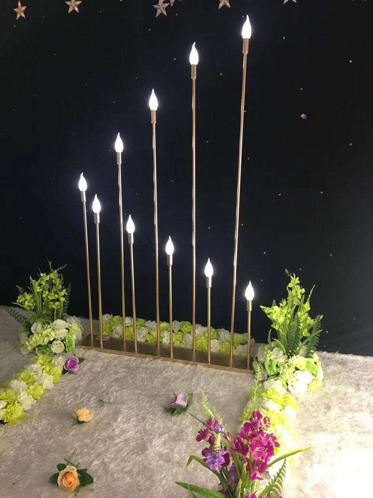 5 heads 10 heads steadily high wedding decoration floor lamp for wedding event candelabra lights