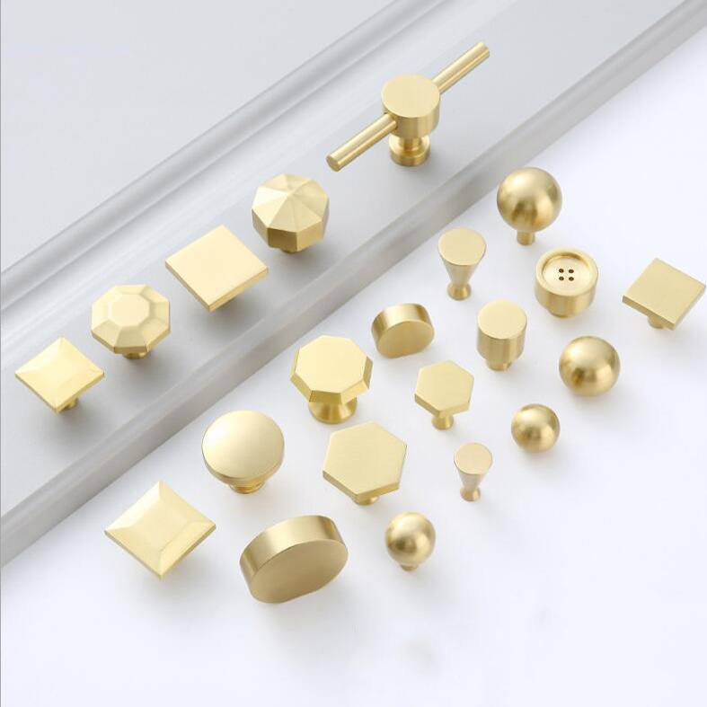 Good Price Wholesales New design cabinet furniture Modern Handle Brass Luxury High Quality Copper drawer knobs