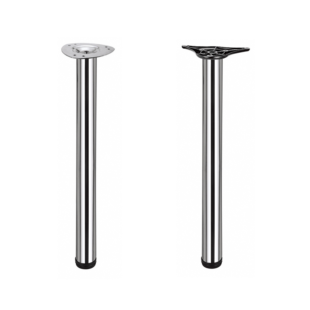 Chrome Round Tube Dining Table Legs 710mm Metal Iron Furniture Adjustable Telescopic Table Legs