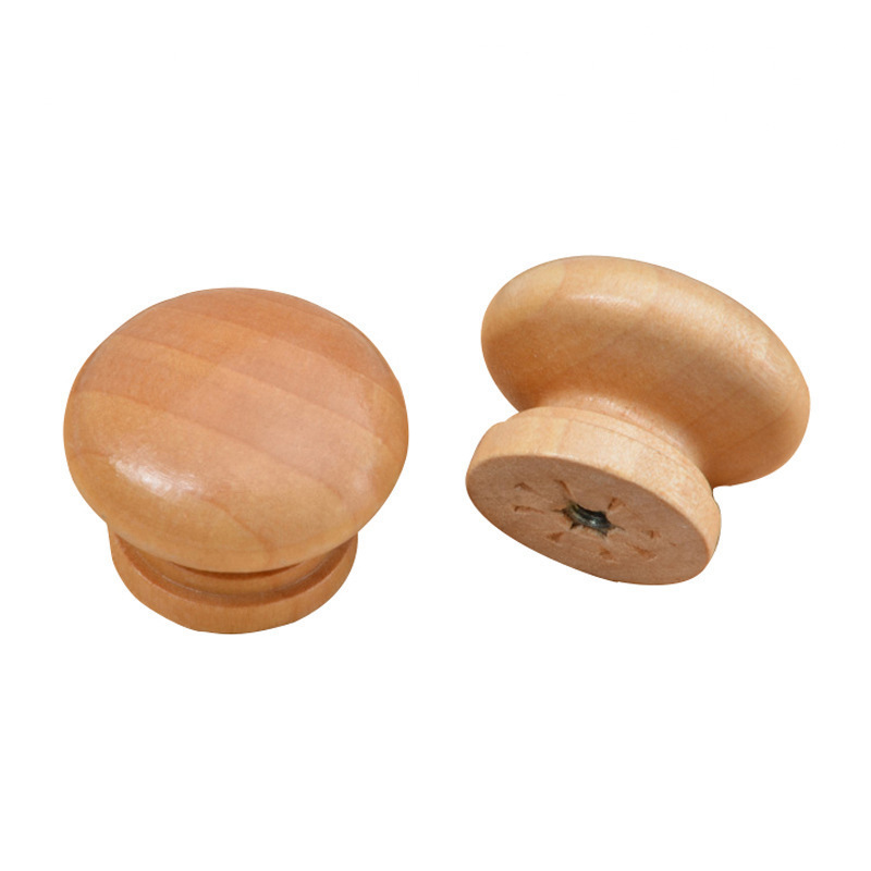 Wholesales New design cabinet furniture knob mushroom shape wood knobs round wooden drawer knobs