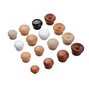 Wholesales New design cabinet furniture knob mushroom shape wood knobs round wooden drawer knobs