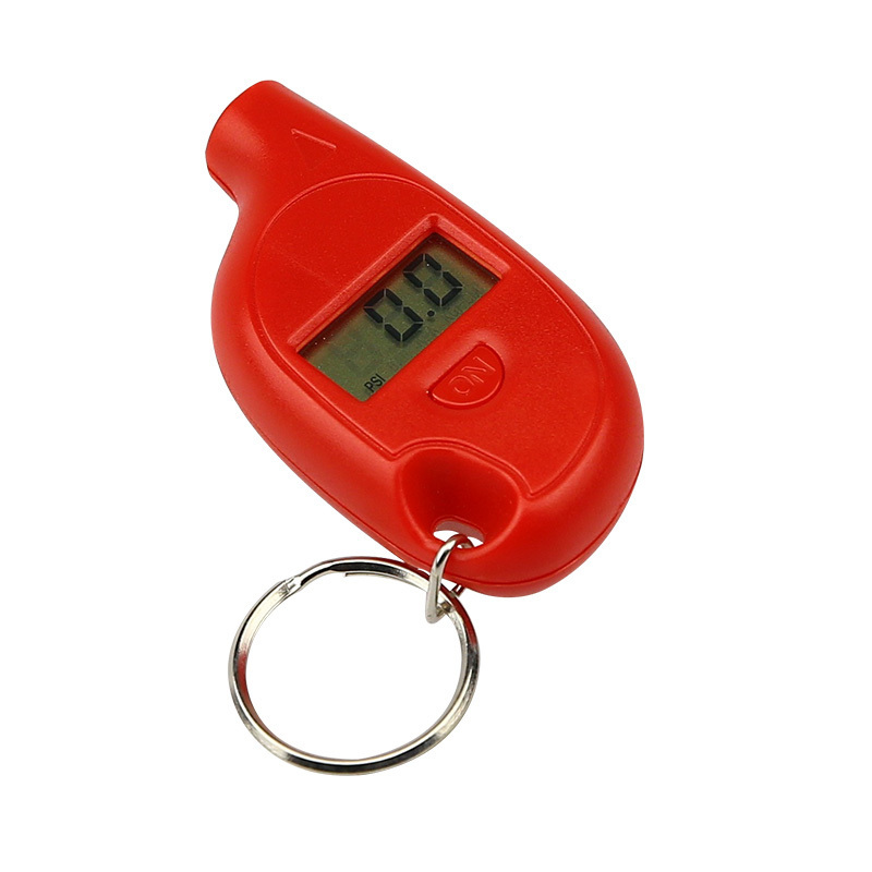 Mini pocket Digital Tire Pressure Gauge100psi with keychain plastic portable air pressure gauge