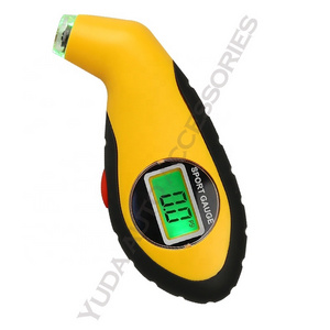 LCD Tire Gauges  For Car Truck Bicycle with Backlit LCD and Non-Slip Grip Tyre Pressure Gauge