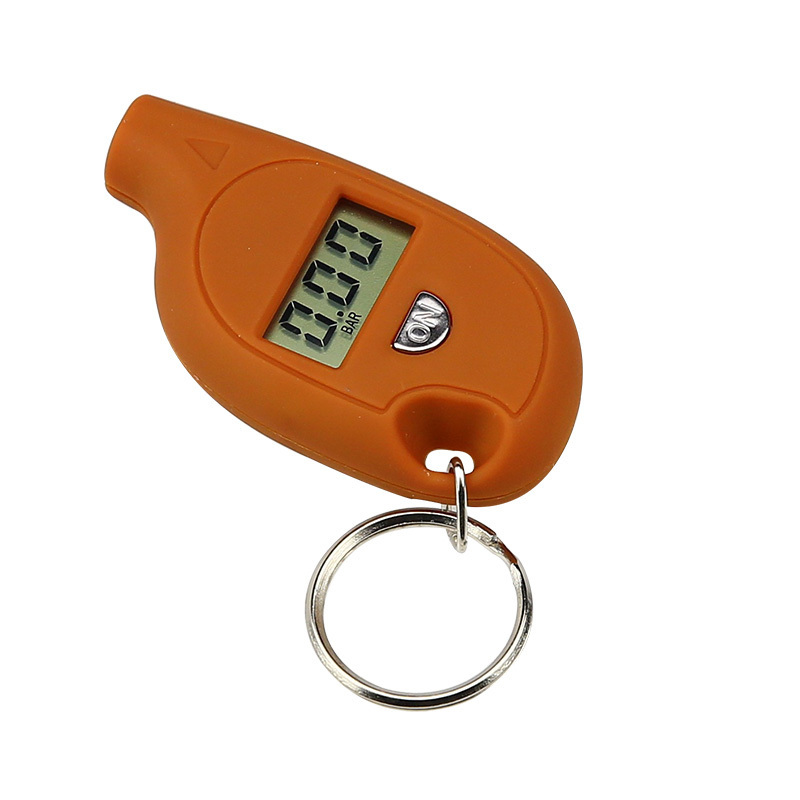 Mini pocket Digital Tire Pressure Gauge100psi with keychain plastic portable air pressure gauge