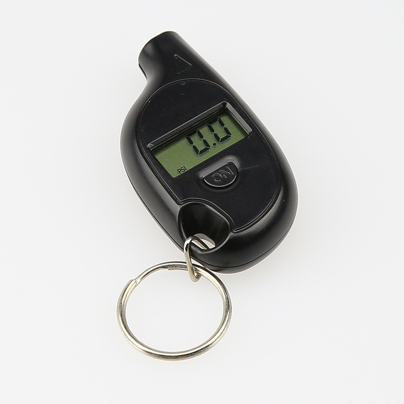 Mini pocket Digital Tire Pressure Gauge100psi with keychain plastic portable air pressure gauge