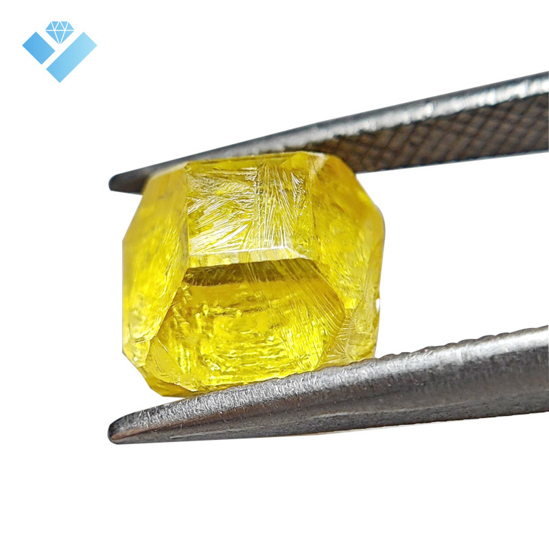 Yellow Hpht Rough Diamonds Manufacturer 6-7ct Synthetic Rough Uncut Diamond Price Per Carat