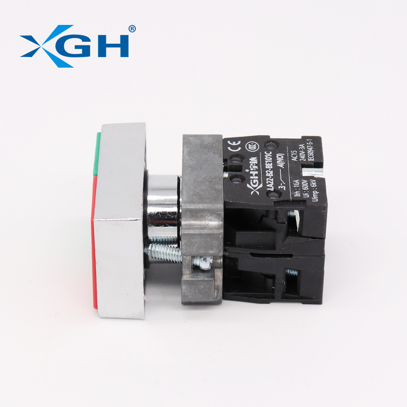 B2 Series Spring Return 22mm Double Key Button Switch