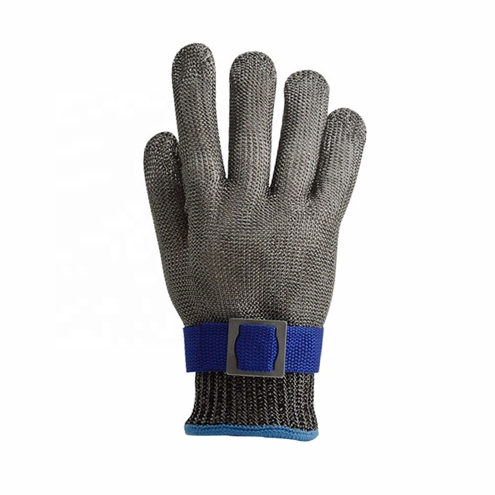 GG1008A Stainless steel ring mesh meat cutting gloves