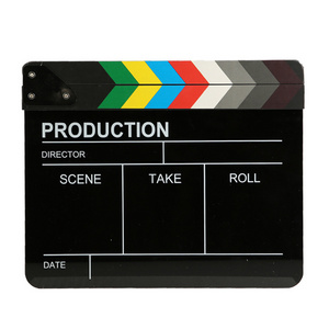 Acrylic Film Movie Clapboard Black White Director Film Slate-board Clapper Board For Movie