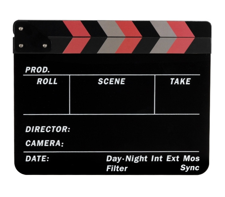 Acrylic Film Movie Clapboard Black White Director Film Slate-board Clapper Board For Movie