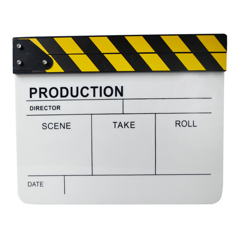 Acrylic Film Movie Clapboard Black White Director Film Slate-board Clapper Board For Movie