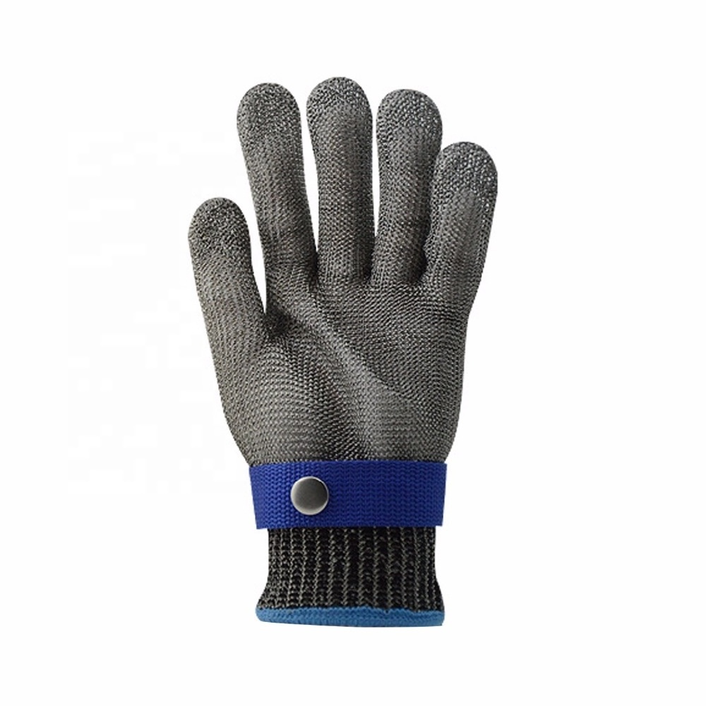 GG1008A Stainless steel ring mesh meat cutting gloves