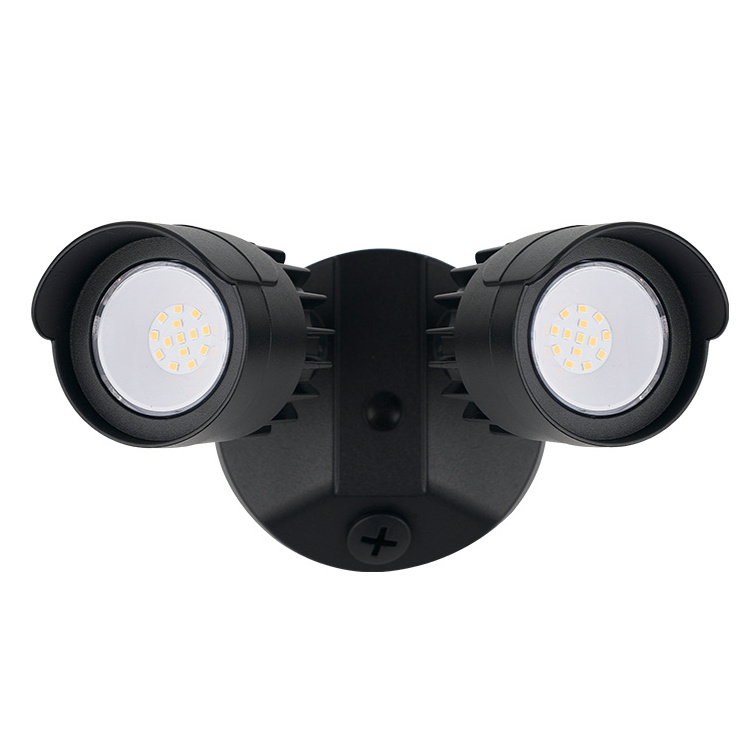 High Quality Energy Efficiency 24W Exterior Wall LED Security Light Motion Sensor Double Head Flood Light