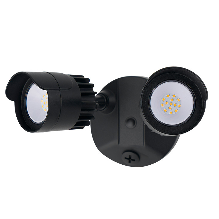 High Quality Energy Efficiency 24W Exterior Wall LED Security Light Motion Sensor Double Head Flood Light