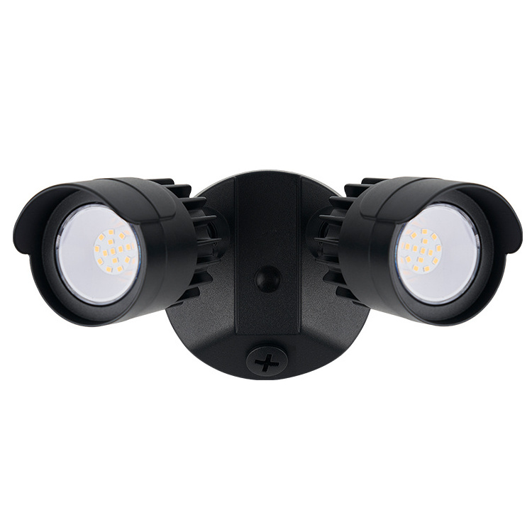 High Energy Outdoor Efficiency 240v 24W Exterior Wall LED Motion Sensor Security Light Double Head Flood Light