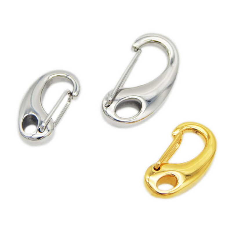 26mm 32mm polished Stainless Steel Shrimp lobster Clasp For Leather Cord Jewelry Making