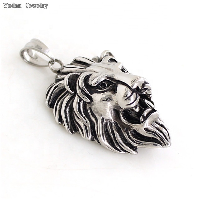 China Manufacturer stainless steel lion head pendant