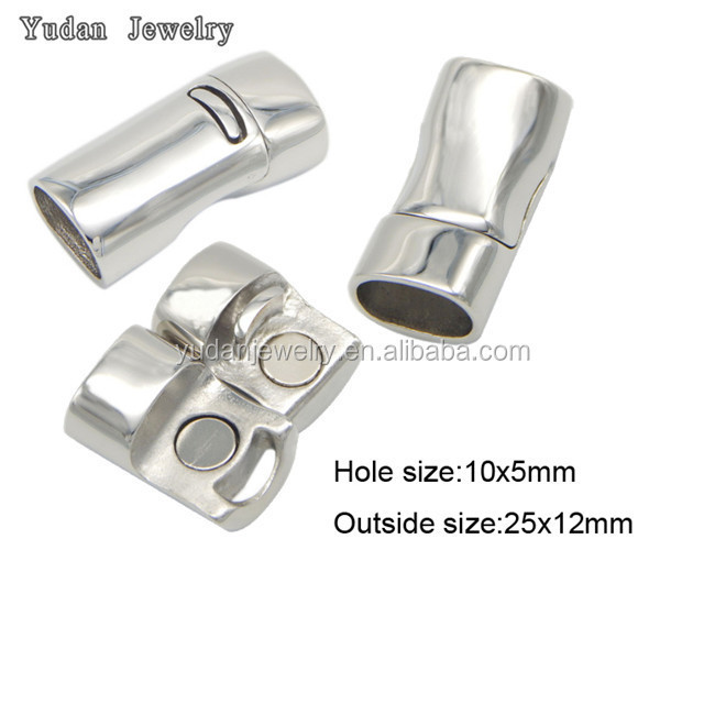 high quality Stainless Steel Metal Clasp For Leather Bracelet