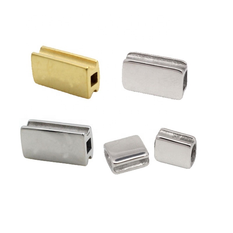 Wholesale Custom Stainless Steel Square Logo Bead