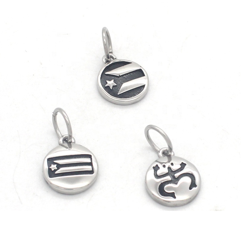 Fashion Jewelry Custom Stainless Steel Logo Charm Pendant