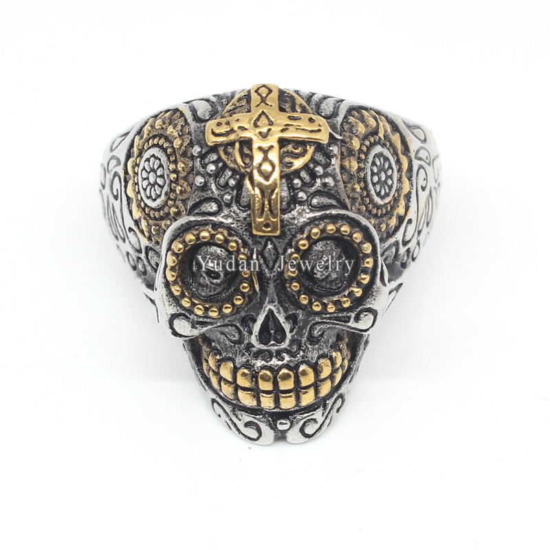 Yudan Customized Vintage Jewelry 316L Stainless Steel Fashion Skull Ring